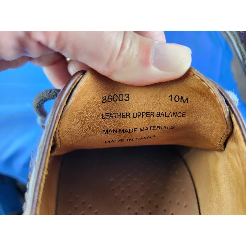 Orvis Oxford‎ Brogue Leather Shoes Brown Vibram Gemlite Sole Size 10M